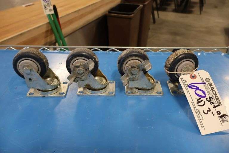 Set of 4 - 3" heavy duty casters