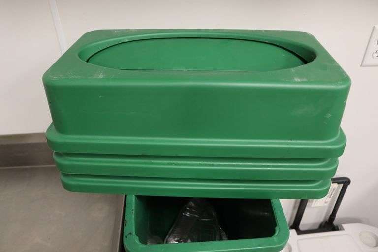 Times 3 - Lavex kitchen trash cans with lids