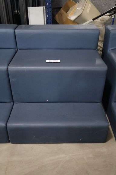 Times 2 - 36" wide x 34" tall x 40" deep Navy vinyl modular seating