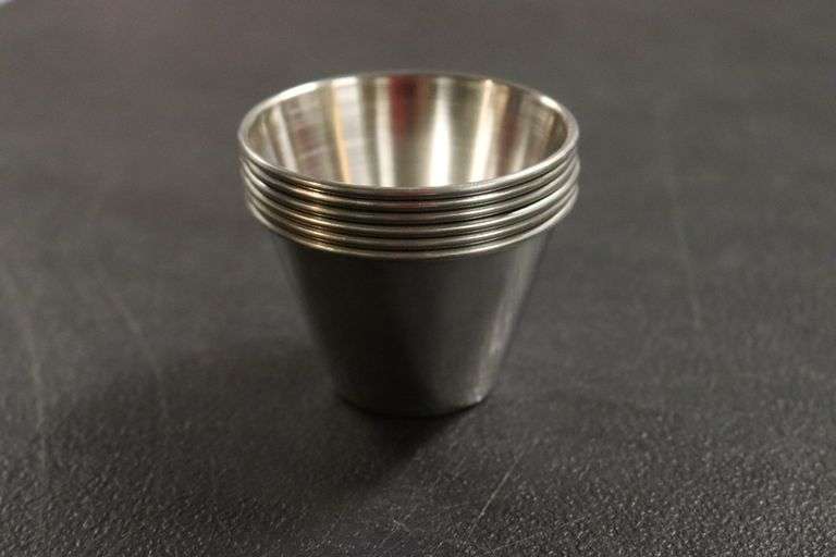 All to go - 4 oz stainless sauce cups - large offering