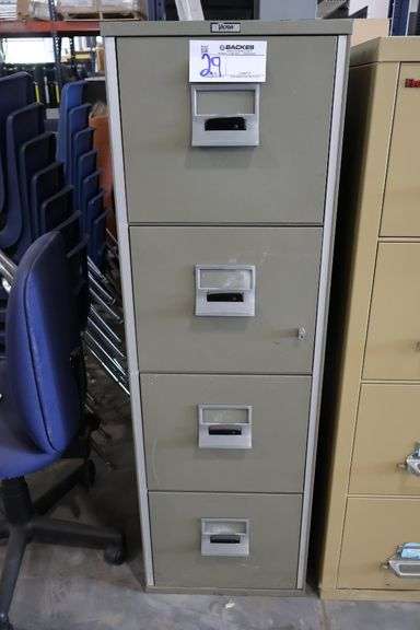 Victor 4 drawer fire proof letter file cabinet - no key