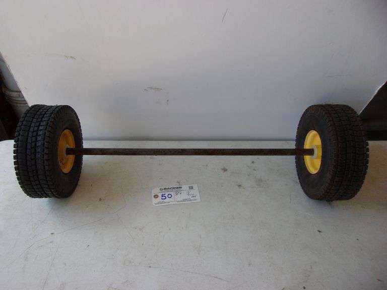 32" axle and new tires
