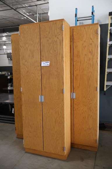 Times 3 - 29" x 84" x 14" Deep wood 2 door cabinets