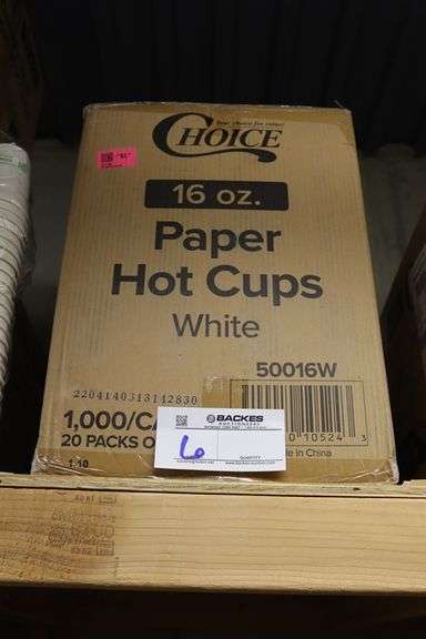 Choice 16 oz paper hot cups - white