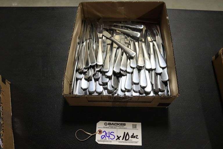 Times 10 dozen - heavy duty knives - matches forks