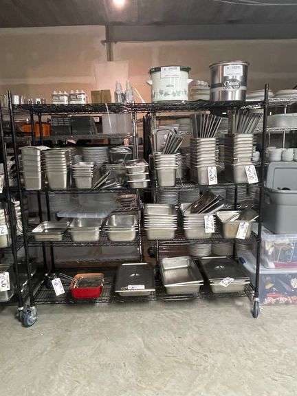 Times 2 - 24" x 72" black coated portable racks