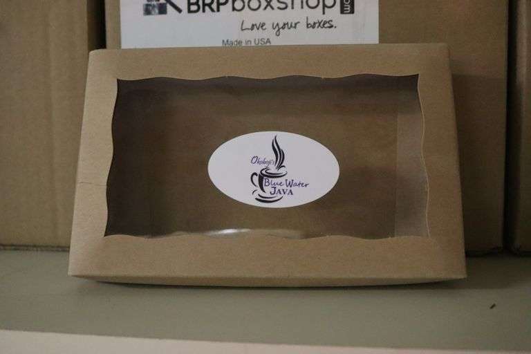 Times 4 - cases of BRP box shops - 7" x 4 1/2" x 1" simplex lid brown with window