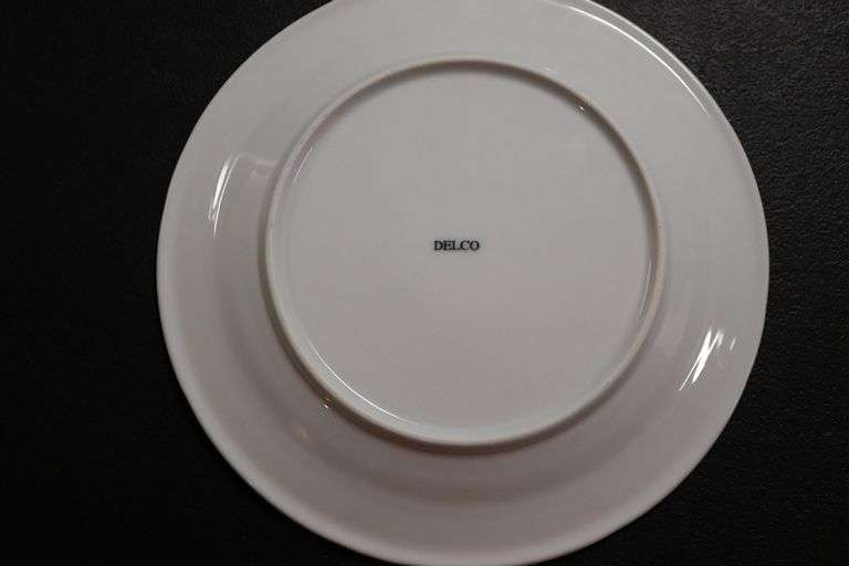 Times 10 - sets with 3 plates per set of Delco - 9 1/2" plate - 7 1/2" plate - 6 3/4" plate - matching (30+ total plates)