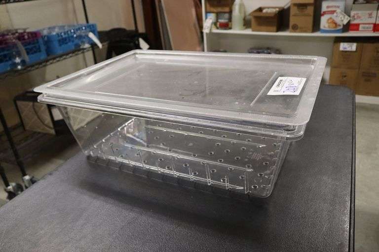 18" x 26" acrylic salad crisper insert pan only with lid