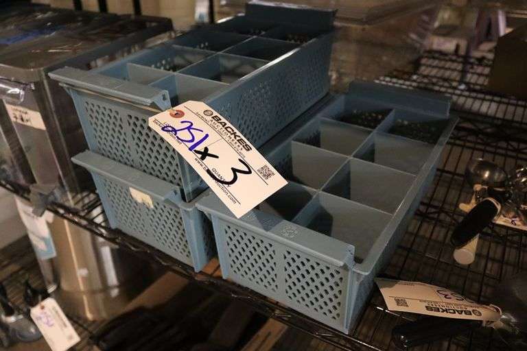 Times 3 - silverware dish box racks with no handles