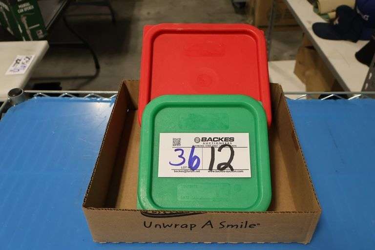 All to go - Green & Red food storage container lids - lids only