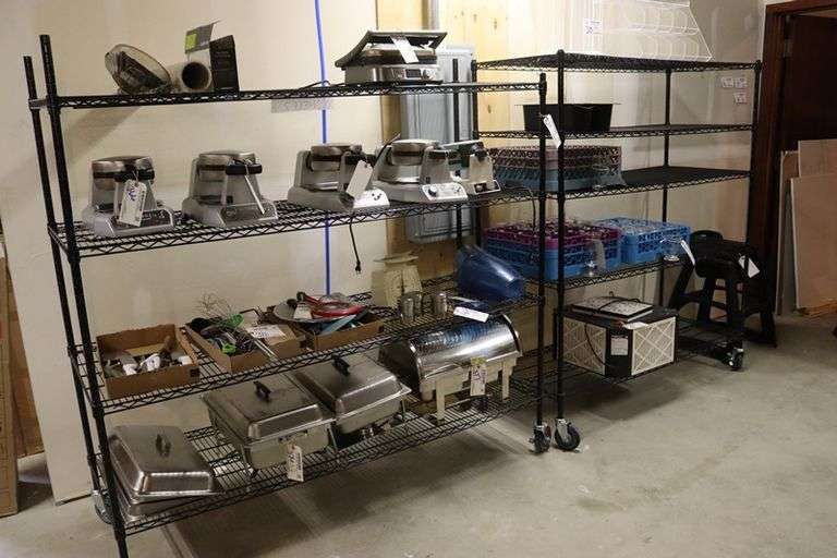 Times 2 - 24" x 60" and 24" x 72" black coated portable racks