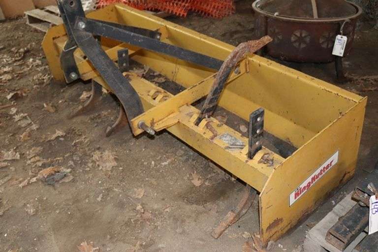 72"Land Pride 3 point box scraper, missing 2 shanks