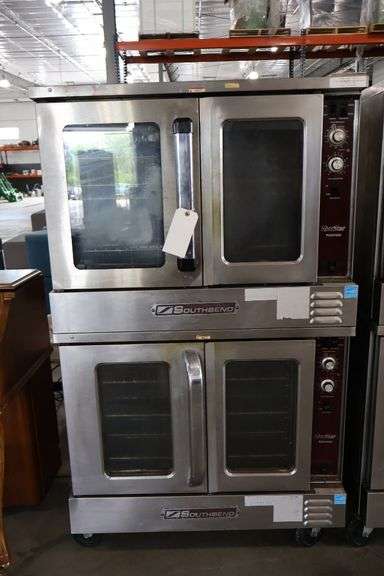 Stack of Southbend Silver Star Series gas portable convection ovens