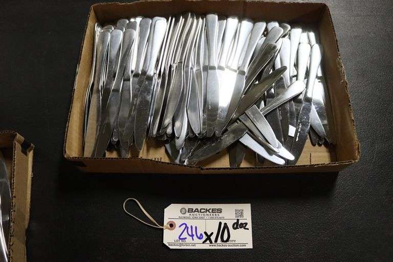 Times 10 dozen - heavy duty knives - matches forks