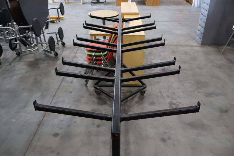 32" x 80" metal framed portable heavy duty rack