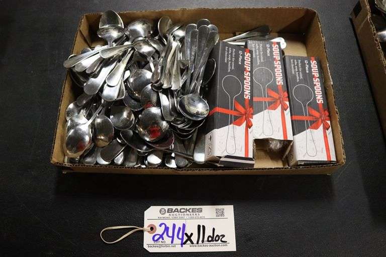Times 11 dozen - assorted spoons - soup, tea and dinner spoons - heavy duty - matches forks