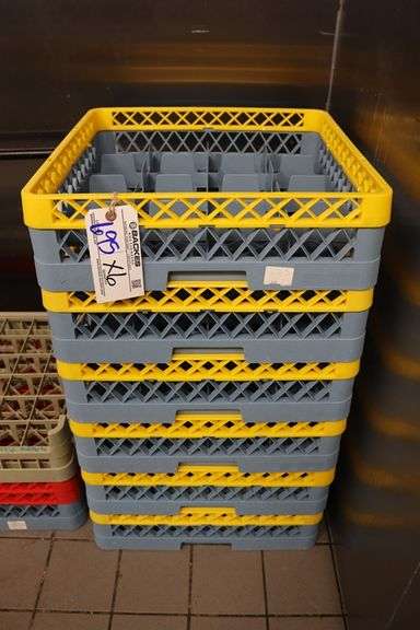 Times 6 - 16 compartment dish box racks
