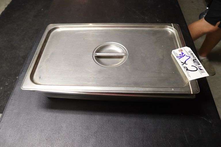 Times 2 - 12 x 20 stainless insets with 1 lid