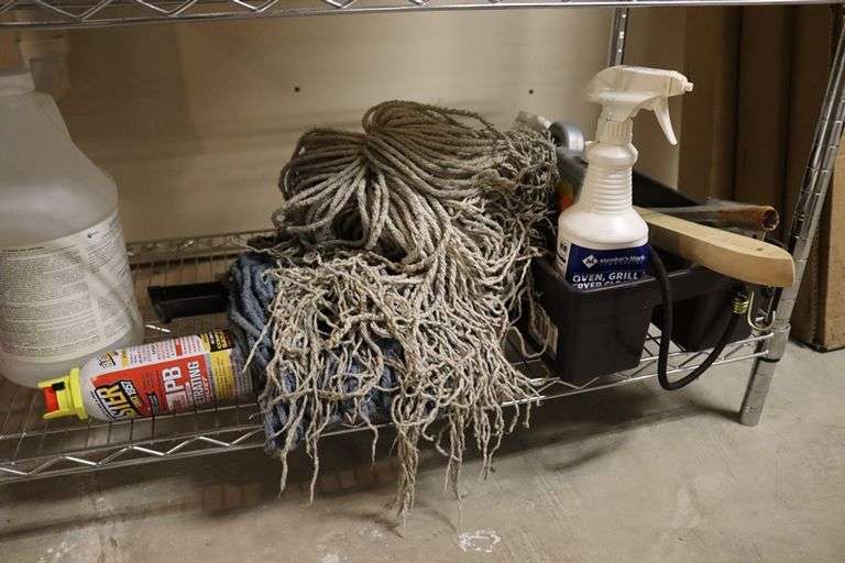 Bottom shelf to go - assorted cleaners