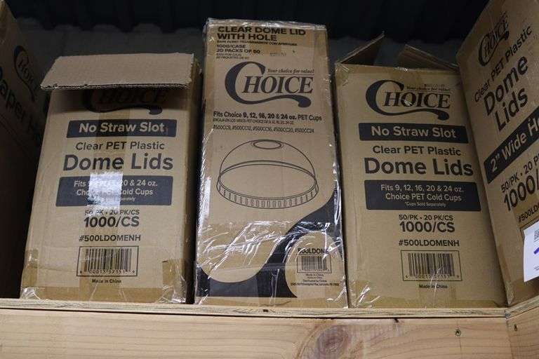 All to go - 5 boxes of Choice domed lids