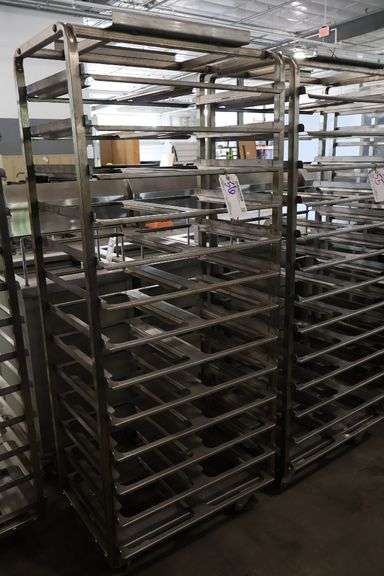 13 rail stainless roll in baking rack