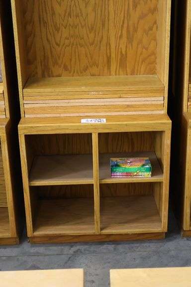 Times 2 - 32" x 96" x 17" deep wood book cases - no shelf pins