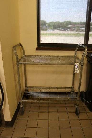 18" x 36" metal bussing cart
