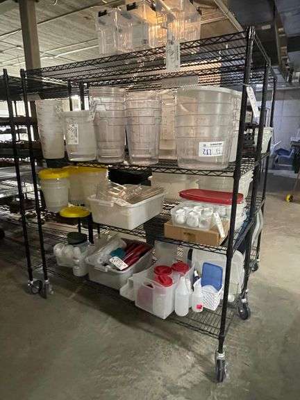 Times 2 - 24" x 60" black coated portable racks