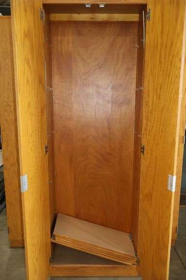 Times 3 - 29" x 84" x 14" Deep wood 2 door cabinets