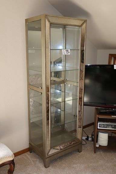 Pair to go - 28" x 82" x 20" deep glass display hutches - nice - located upstairs - Located upstairs