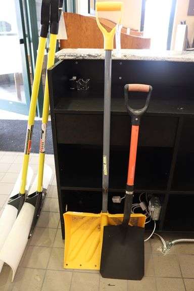Times 2 - scoop shovel and new flat shovel
