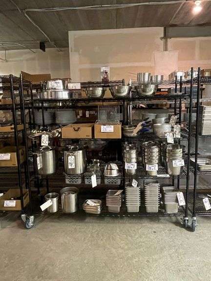 Times 2 - 24" x 72" black coated portable racks