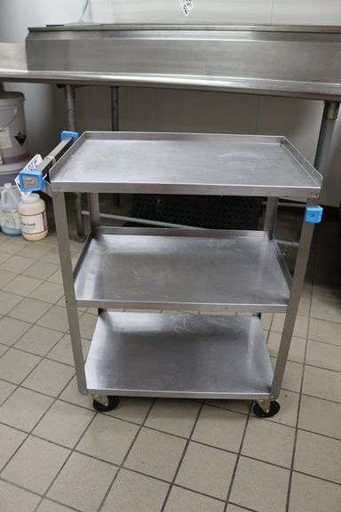 Lakeside 16" x 24" stainless bussing cart