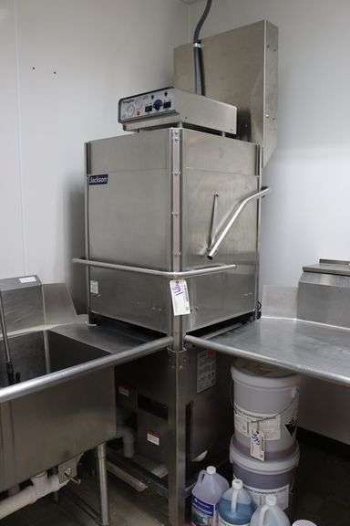 Jackson Temp Star corner pass through dishwasher - model TempStar HH-E-VER - currently wired for 208/230v - 3 phase - very nice