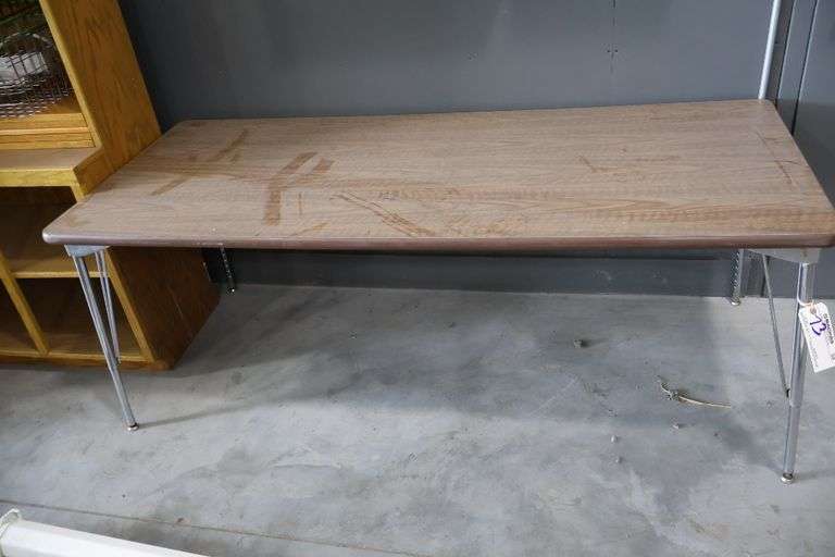 30" x 72" wood laminate top table