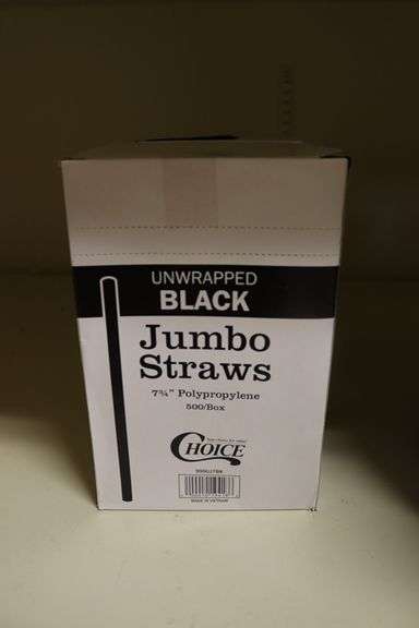 Times 3 - Choice unwrapped black jumbo straws