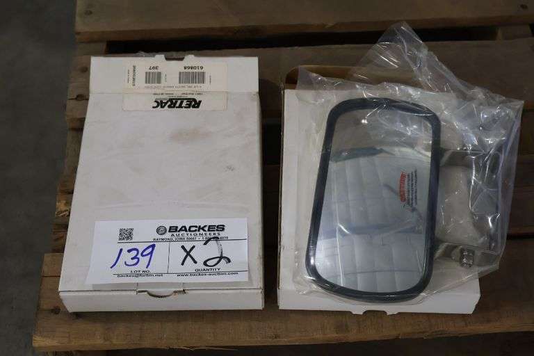 Times 2 - Retrac 4" x 8" safety mirrors