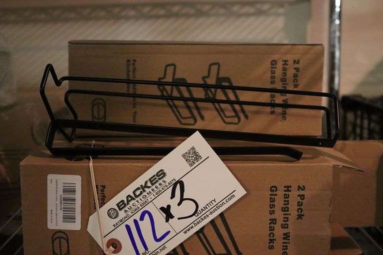 Times 3 - boxes of hanging wine glass racks - 2 per box