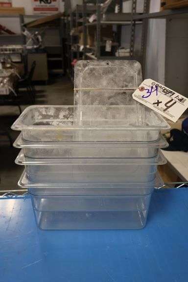 Times 4 - 1/3 x 6" Acrylic inset pans - 1 lid