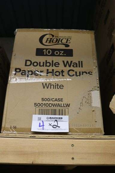 Times 2 - Cases of Choice 10 oz double walled paper hot cups - white