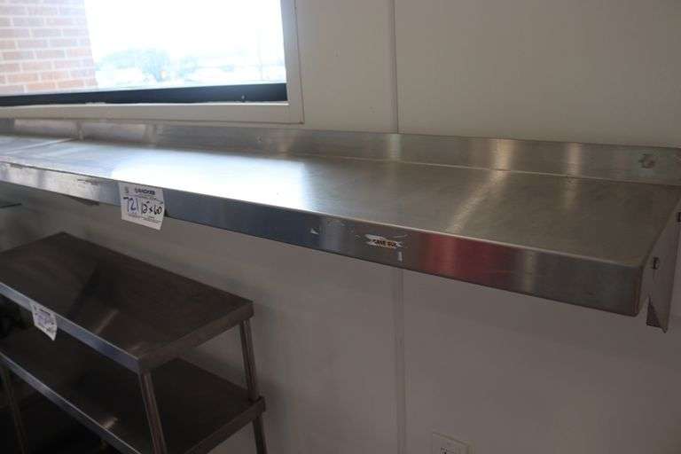 12" x 60" stainless wall shelf