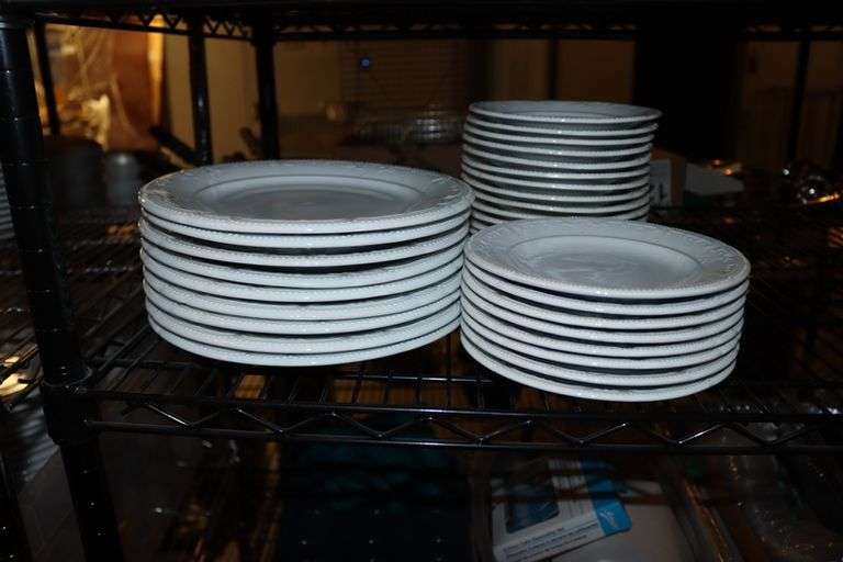 Times 10 - sets with 3 plates per set of Delco - 9 1/2" plate - 7 1/2" plate - 6 3/4" plate - matching (30+ total plates)