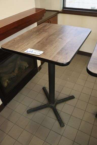 24" x 30 stand up bar table with dura edge