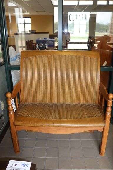 42" wood entrance bench
