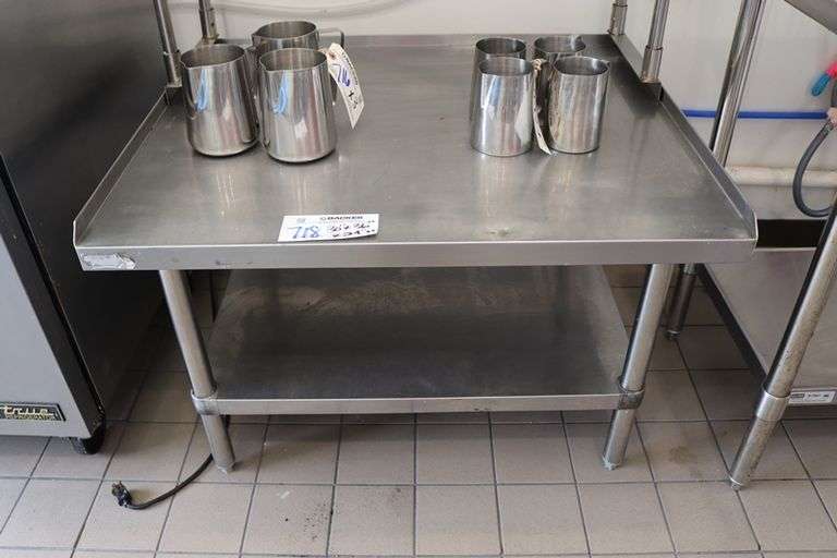 30" x 36" x 24" tall stainless equipment stand