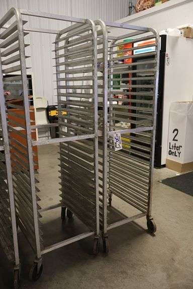 Times 2 - Advance Tabco PR20-3W portable aluminum sheet pan racks