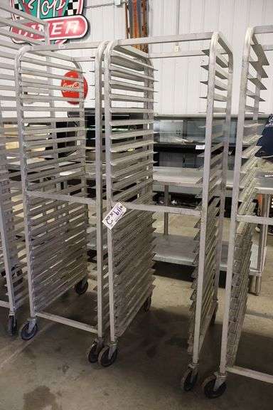 Times 2 - Advance Tabco PR20-3W portable aluminum sheet pan racks