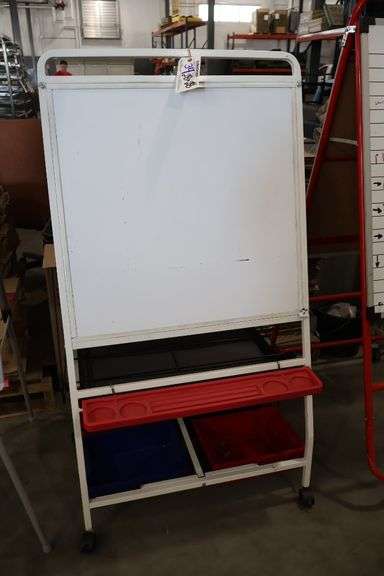 Metal framed portable calendar dry erase board stand