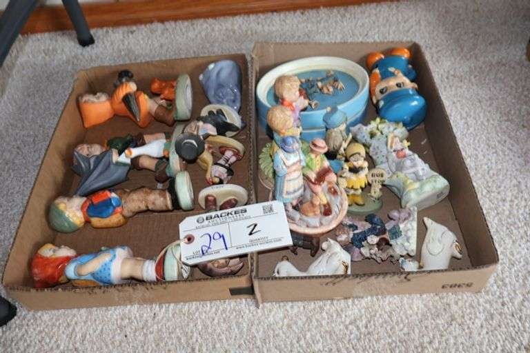 2 box flats to go - Ceramic figures - Located upstairs